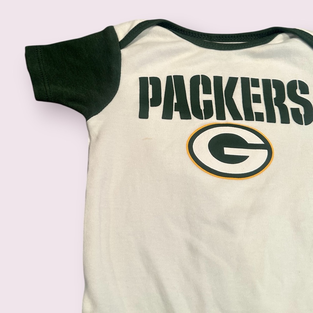 NFL Team Apparel Baby Green Bay Packers Football Onsie Size 3/6 Month - Picture 3 of 8